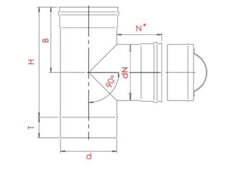 Дымоход Craft HF-P. Ревизия с заглушкой (AISI 316/0.8)