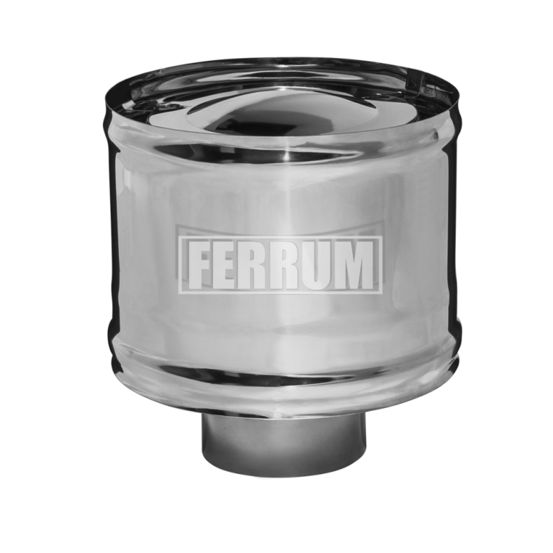Дымоход Ferrum. Зонт с ветрозащитой